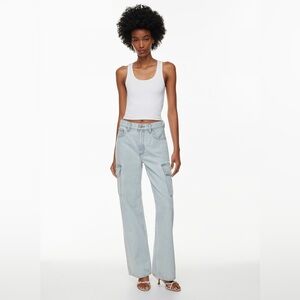 Aritzia Denim Forum The Farrah Hi Rise Wide Cargo Jean